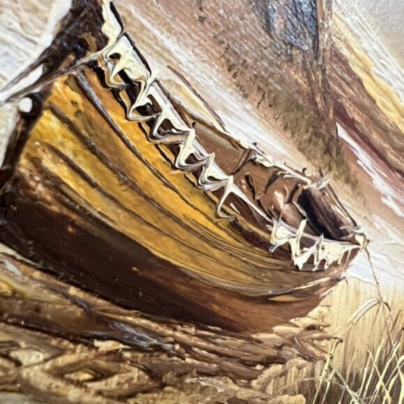 🎉SALE🎉 Framed Oil Painting Coastal Lighthouse‎ Seascape Beach Scene Signed - Picture 10 of 11